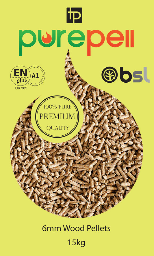 Purepell 6mm Enplus A1 Pine Pellet in 15 KG Bag
